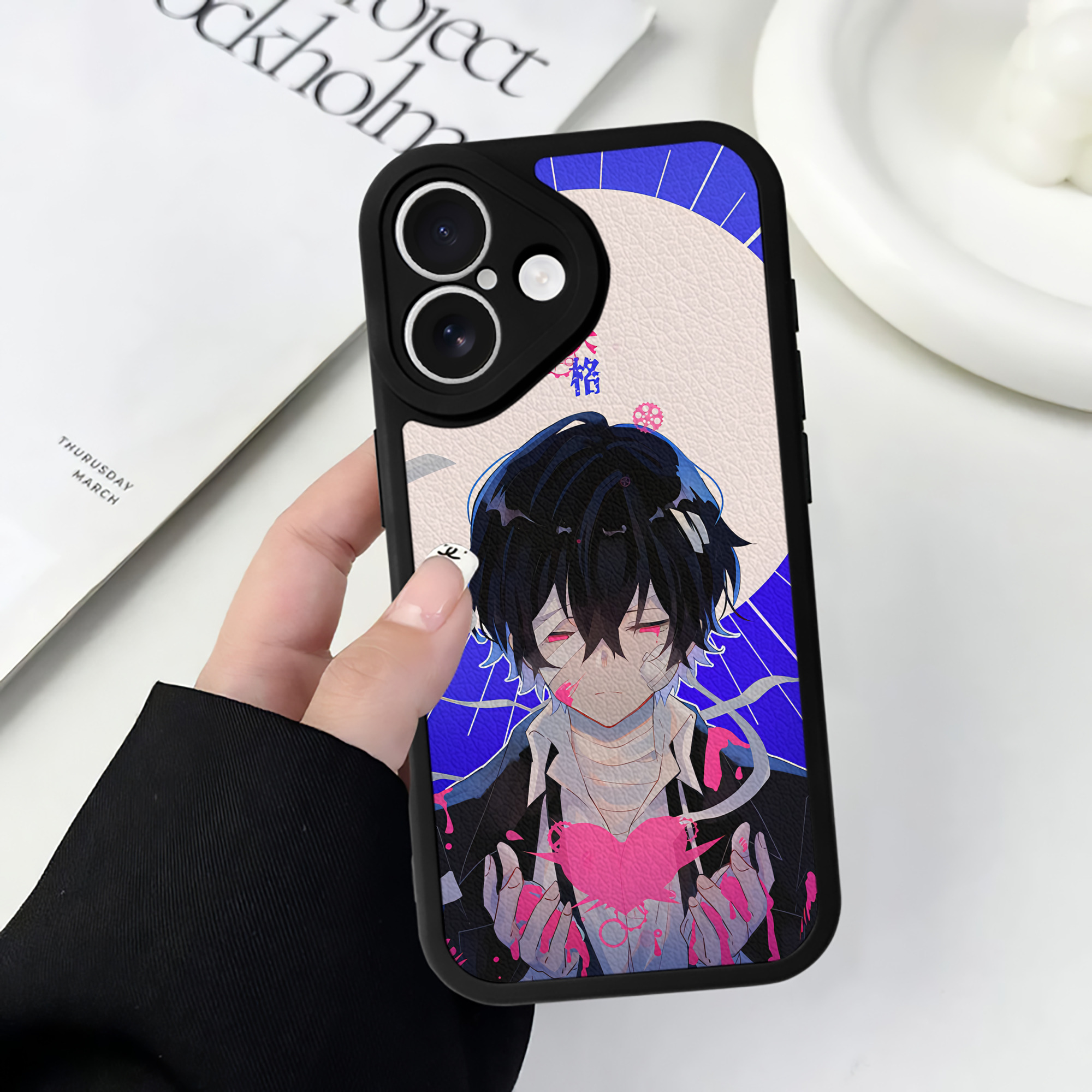 （画像用） 文豪ストレイドッグス Bungo Stray Dogs 【iPhone 16シリーズ対応】シリコンスマホケース（レザー調） 材質：シリコン